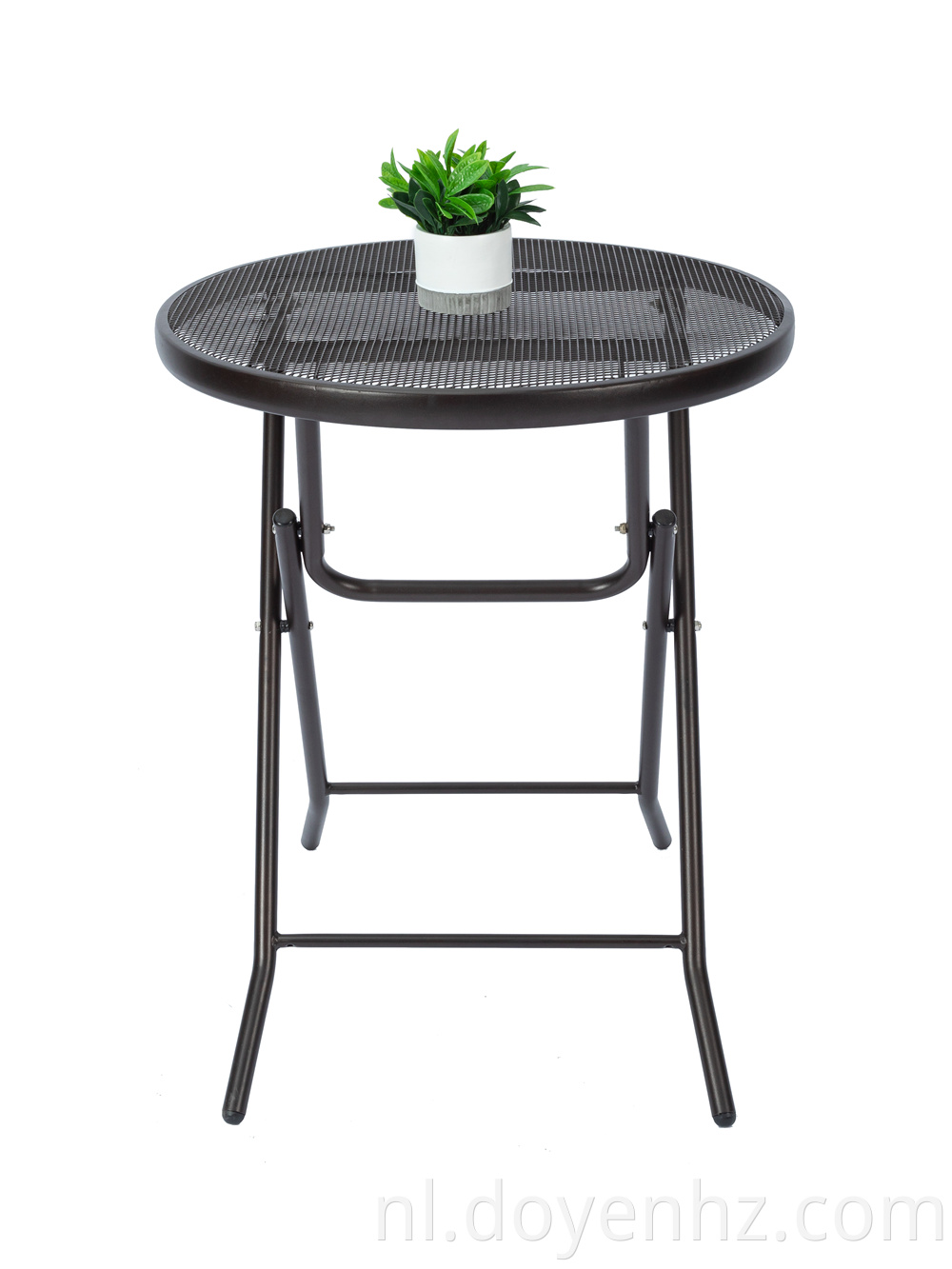 Bistro Metal Folding Round Mesh Table